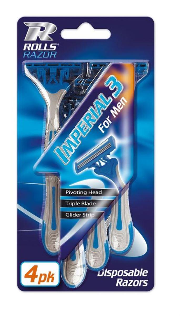 Imperial 3 Disposable Razors x4