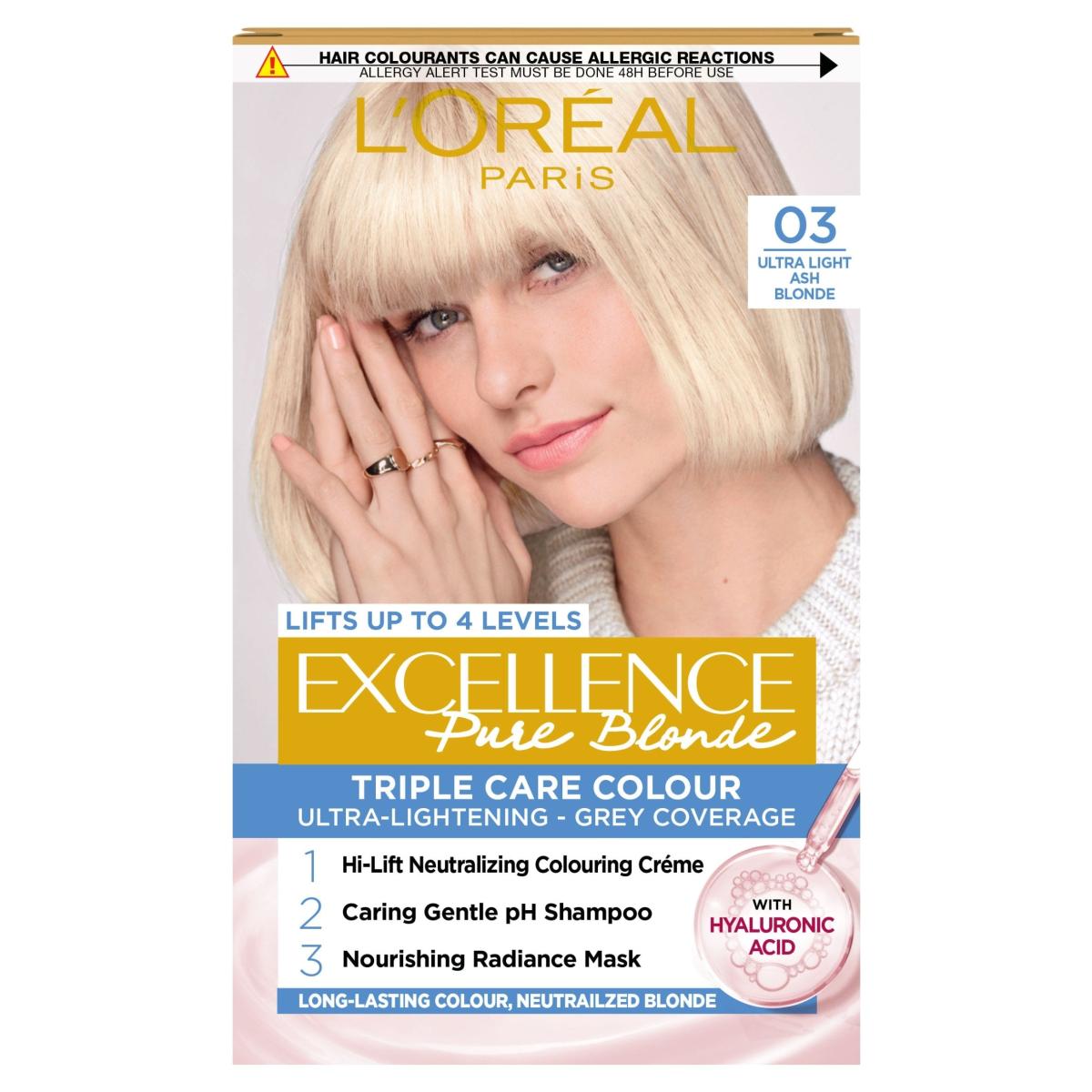 Paris Excellence 3 Ultra Light Ash Blonde Permanent Hair Dye