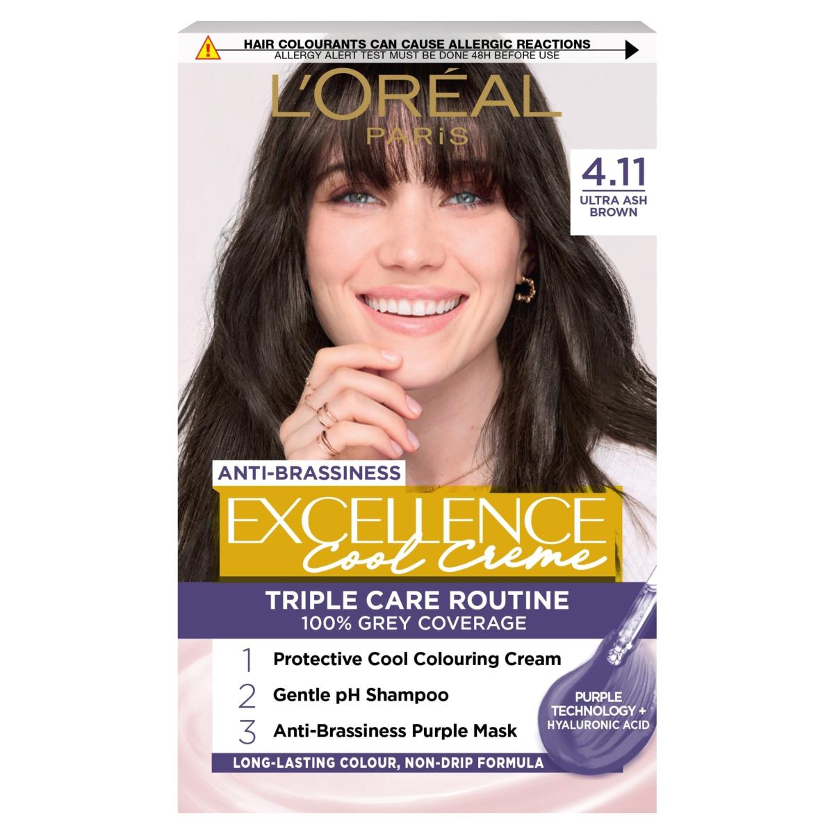 Paris Excellence Core 4.11 Ultra Ash Brown Permanent Hair Dye