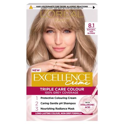 Paris Excellence Core 8.1 Natural Ash Blonde Permanent Hair Dye