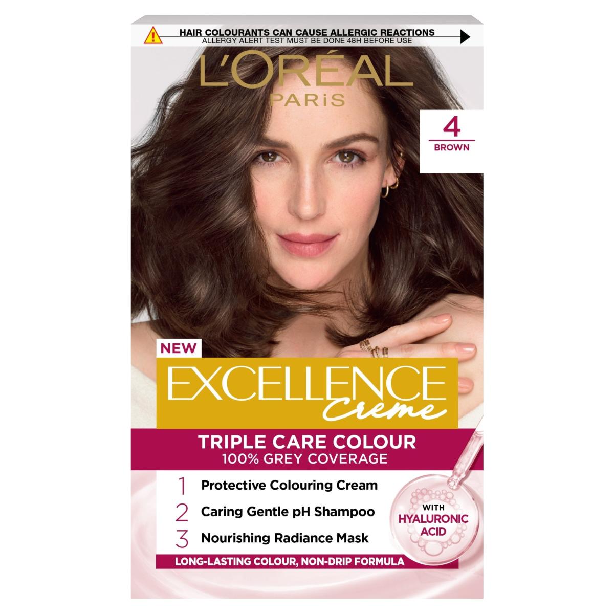 Paris Excellence Creme 4 Natural Dark Brown Permanent Hair Dye