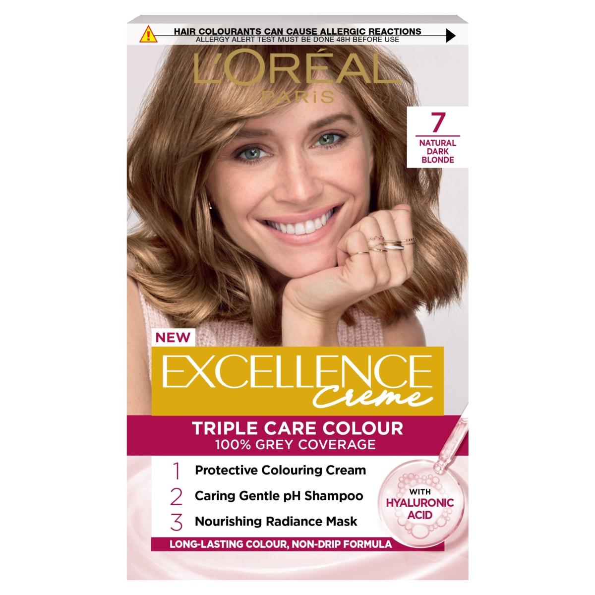 Paris Excellence Creme 7 Natural Dark Blonde Permanent Hair Dye