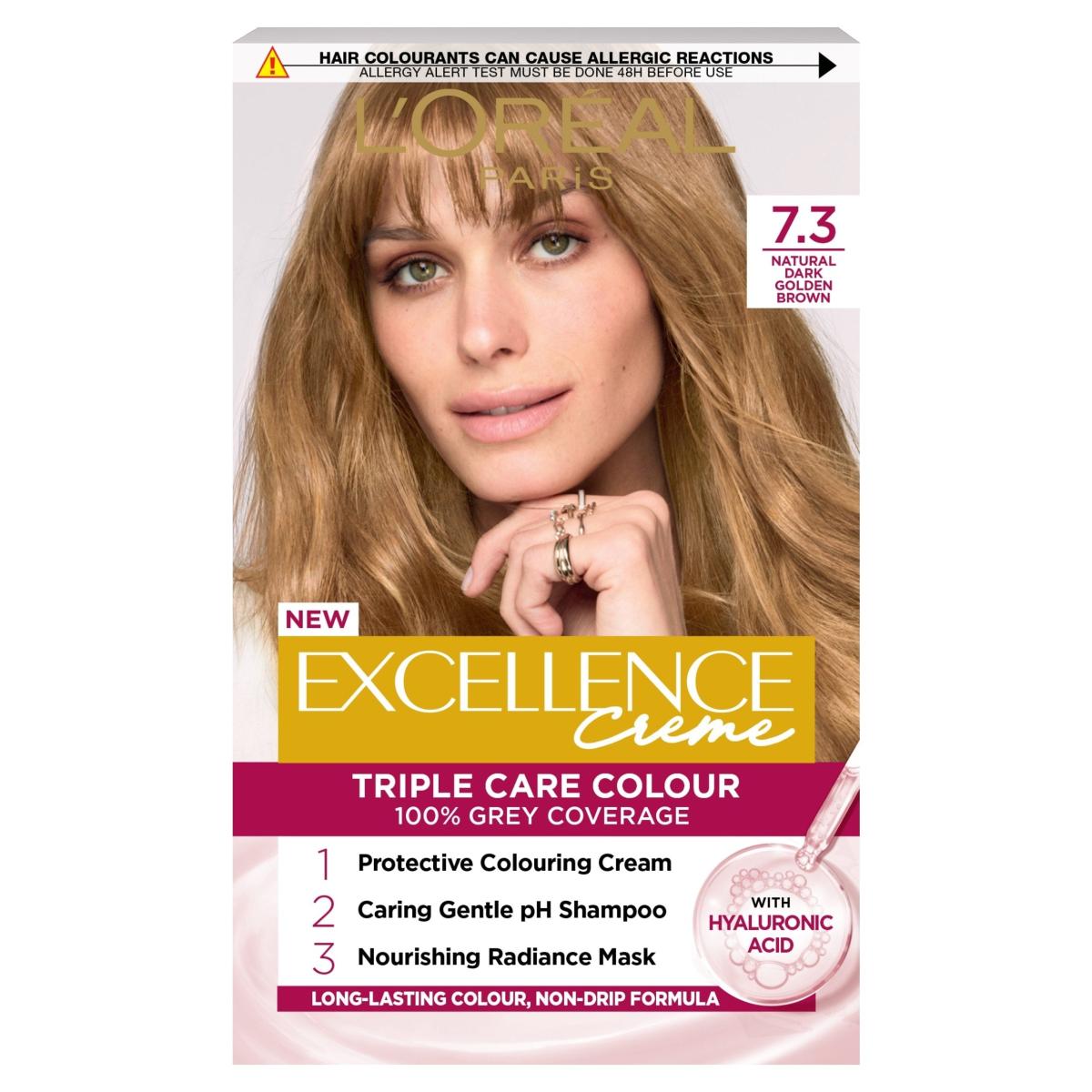 Paris Excellence Creme 7.3 Natural Dark Golden Blonde Permanent Hair Dye