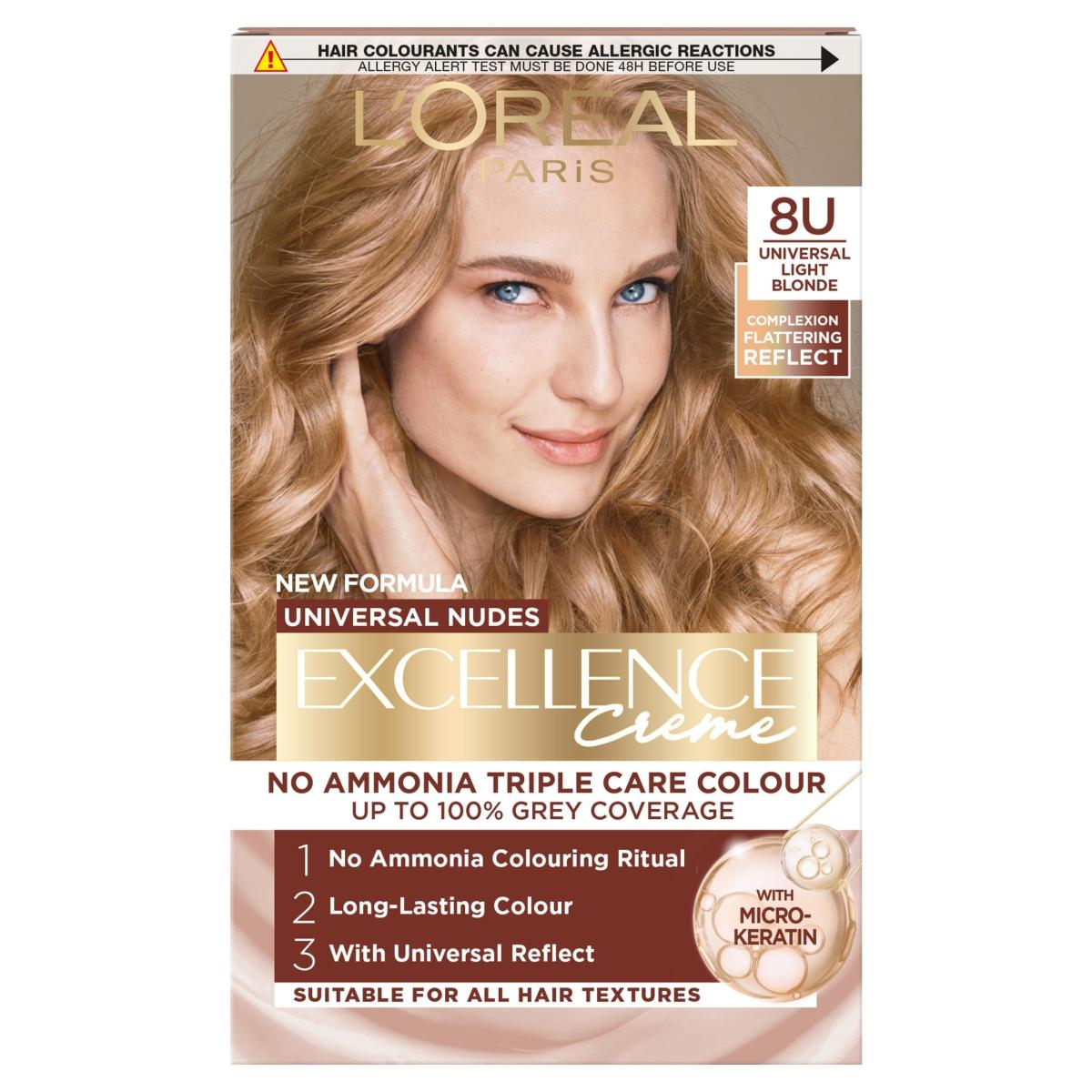 Paris Excellence Universal Nudes 8U Light Blonde Permanent Hair Dye