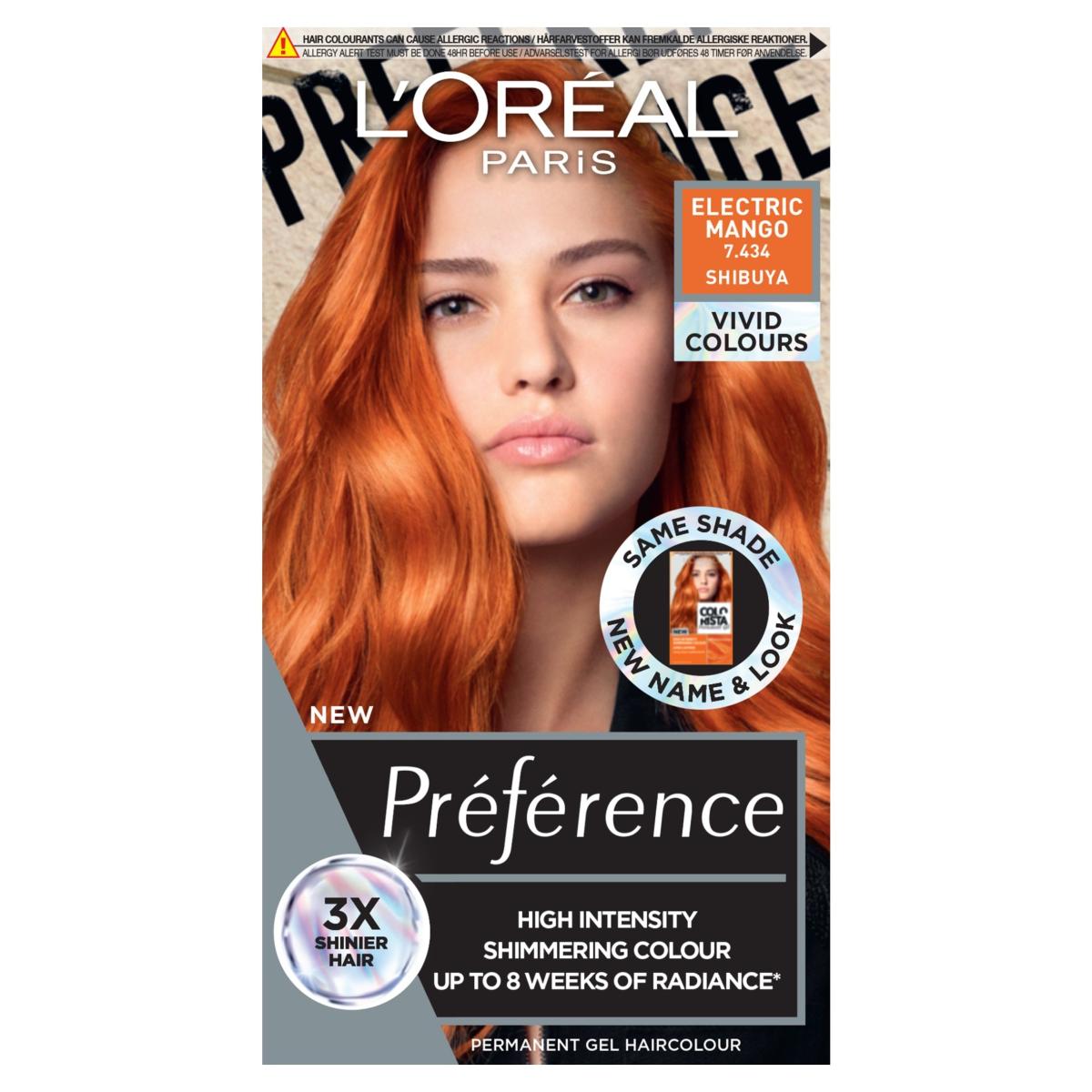 Paris Preference Vivids 7.46 Electric Mango Permanent Hair Dye
