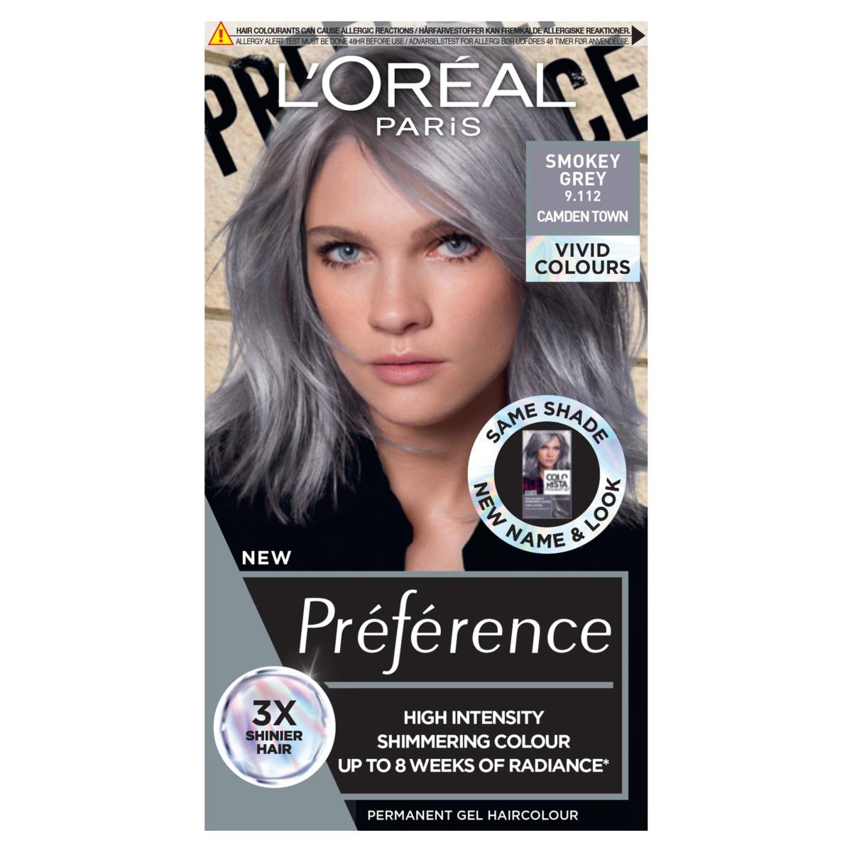 Paris Preference Vivids 9.11 Smokey Grey Permanent Hair Dye