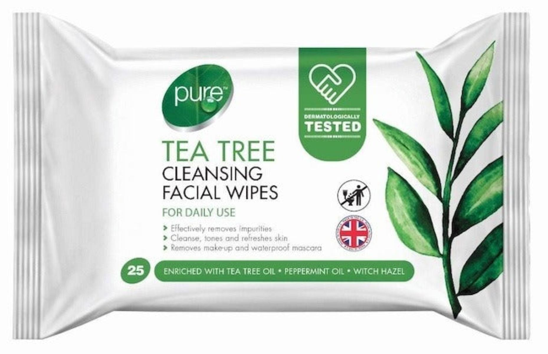 Tea Tree Cleansing Facial Wipes x25