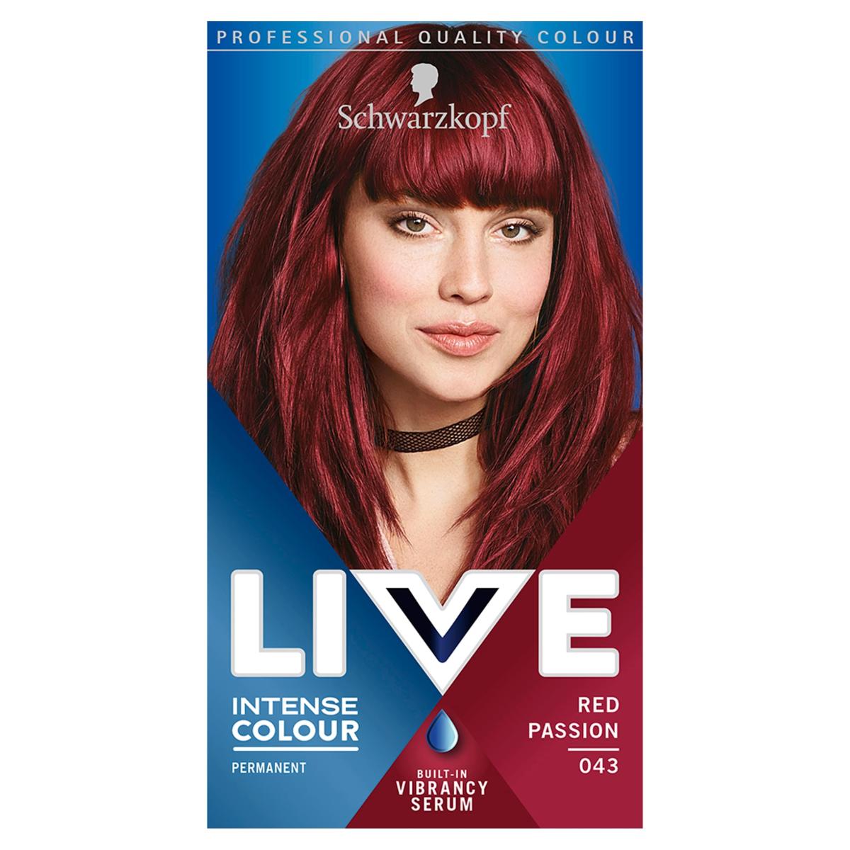 Live Intense Colour Permanent Hair Dye Red Passion 043