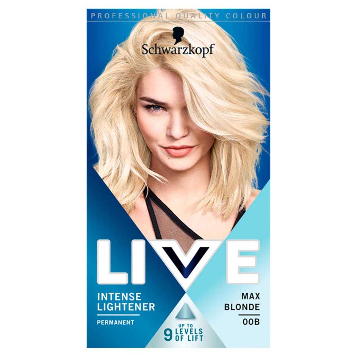 Live Intense Lightener Permanent Hair Dye Max Blonde 00B