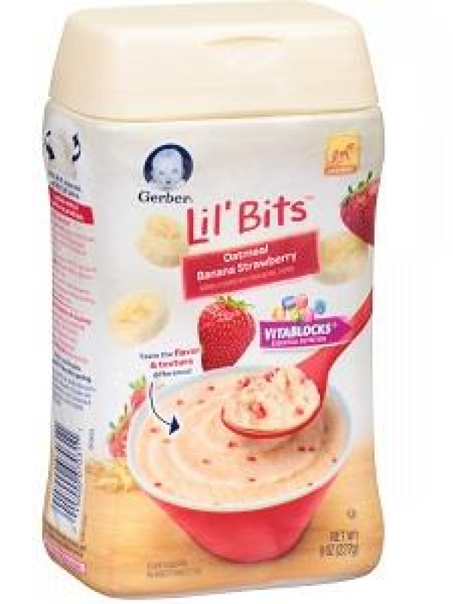 Lil' Bits Oatmeal Cereal Banana Strawberry