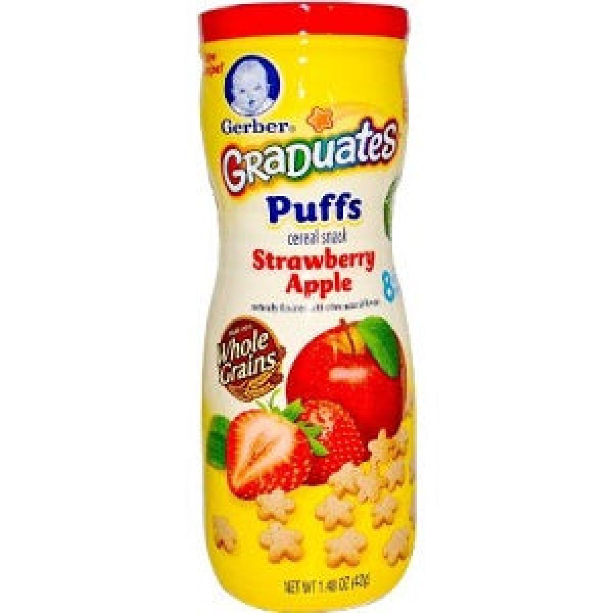Graduates Puff Cereal Snack Strawberry Apple