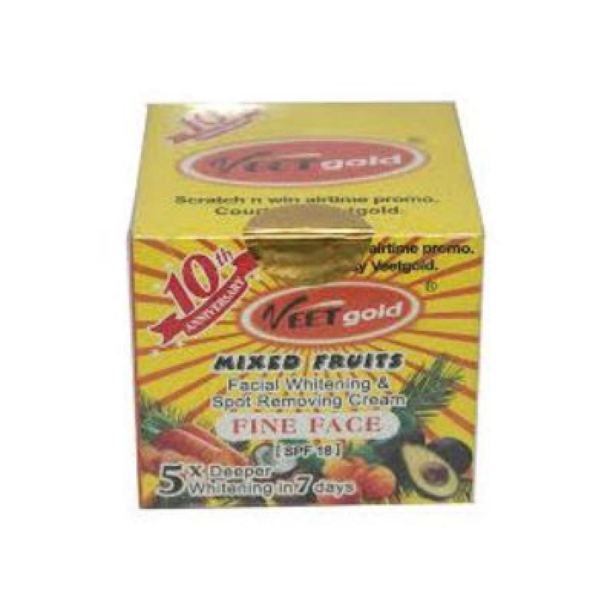 Gold Facial Whitening & Spot Removing Cream Mixed Fruits Fine Face SPF 18