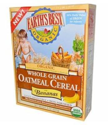 Organic Whole Grain Oatmeal Cereal With Bananas