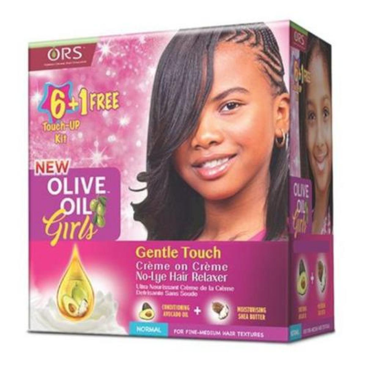 Touch-Up Kit Olive Oil Girls Gentle Touch No-Lye Hair Relaxer Normal 6+1