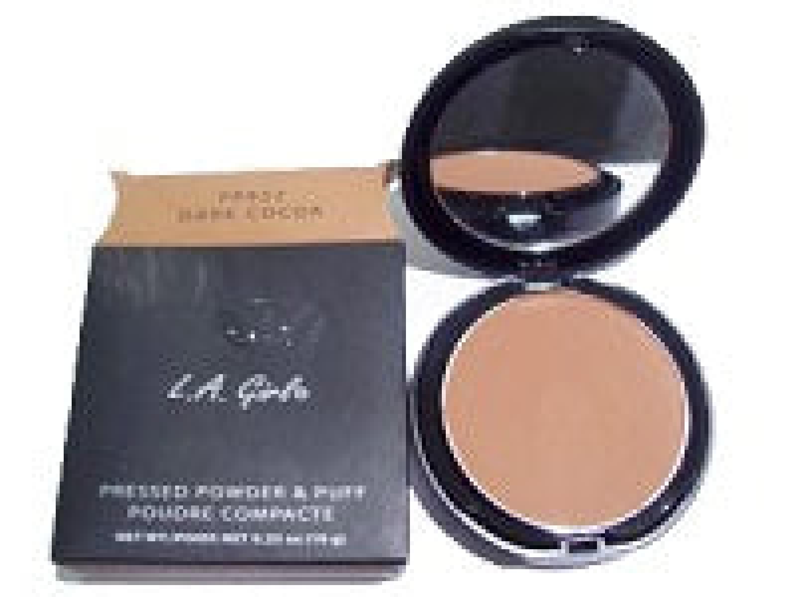 Girls Pressed Powder & Puff Dark Cocoa