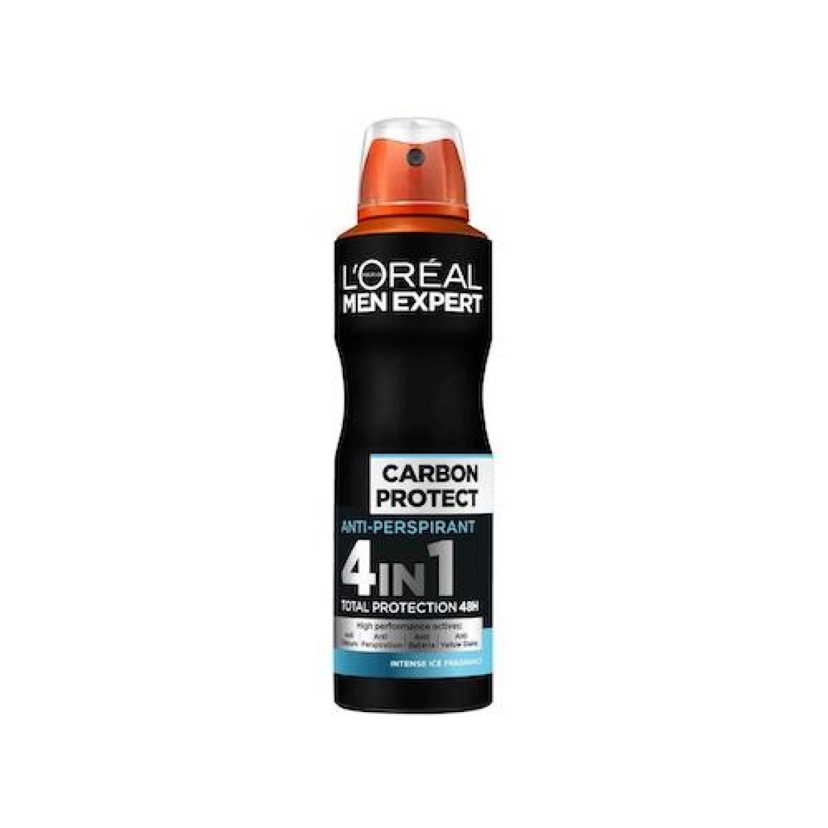 Men Expert Anti-Perspirant Spray Carbon Protect 4 in 1 Total Protection