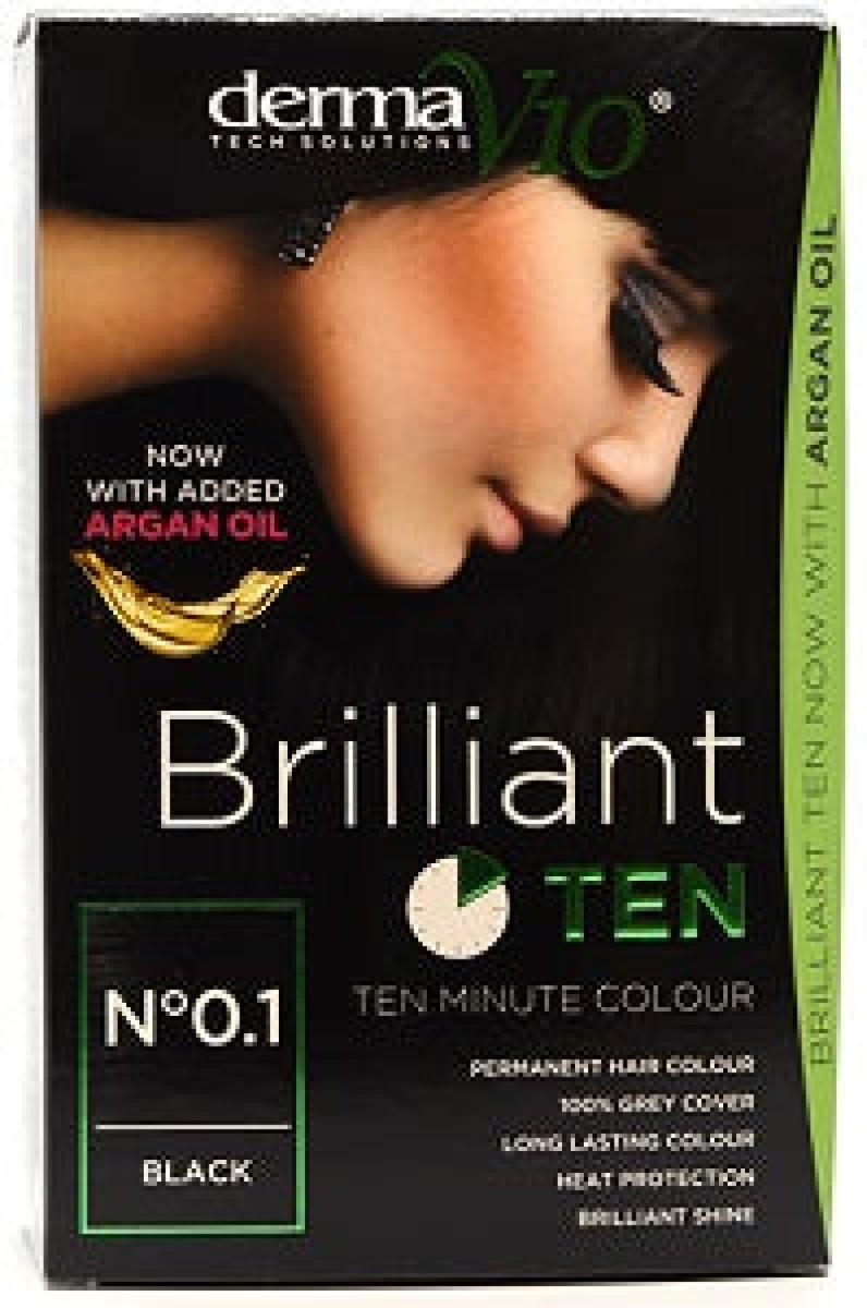 Brilliant Ten Minute Permanent Hair Colour With Argan Oil Black No. 0.1