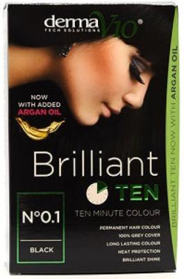 Brilliant Ten Minute Permanent Hair Colour With Argan Oil Black No. 0.1