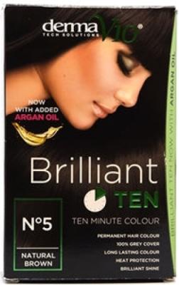 Brilliant Ten Minute Permanent Hair Colour With Argan Oil Natural Brown No.5