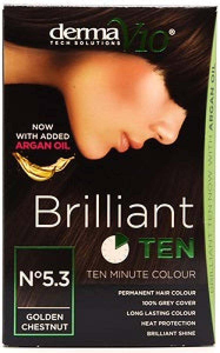 Brilliant Ten Minute Permanent Hair Colour With Argan Oil Golden Chestnut No. 5.3