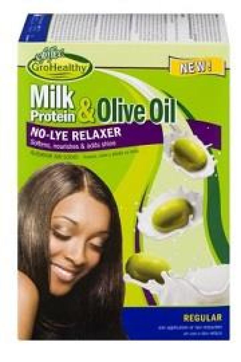 Gro Healthy Milk Protein & Olive Oil No-Lye Relaxer Kit Regular