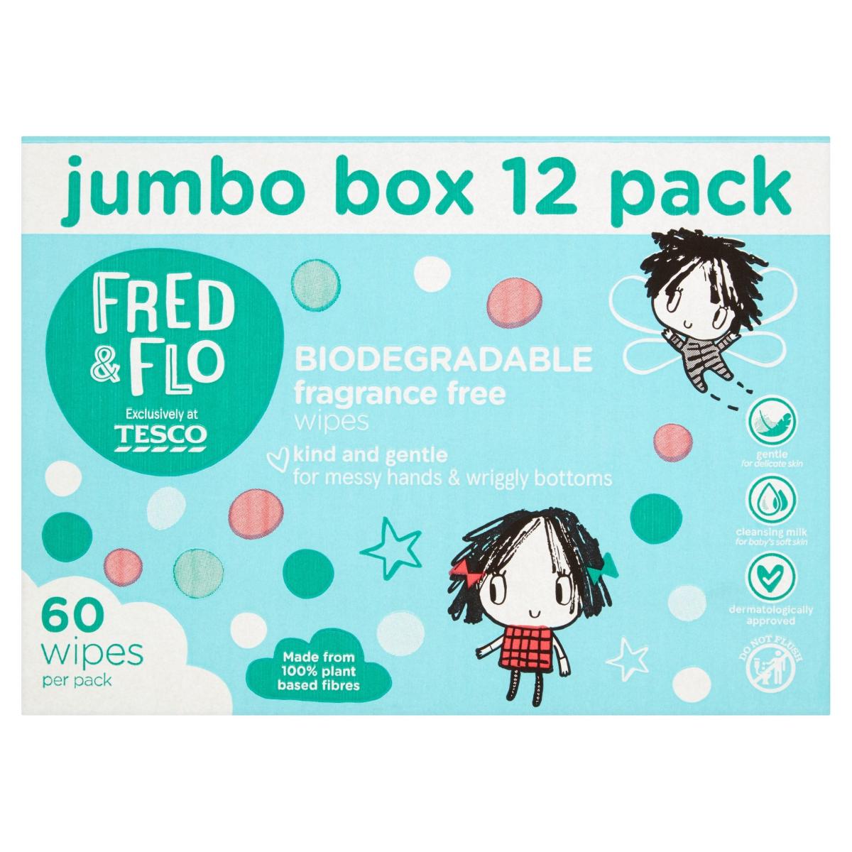 Fragrance Free 60 Wipes 12