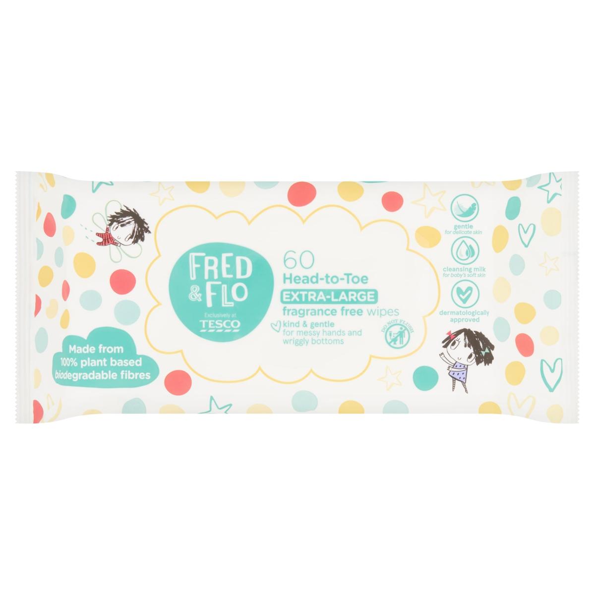 Head-To-Toe Extra Large Fragrance Free Wipes
