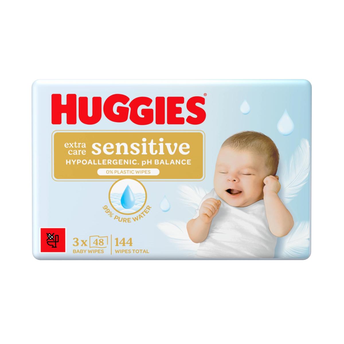 Extra Care Sensitive Baby Wipes 3 x 48