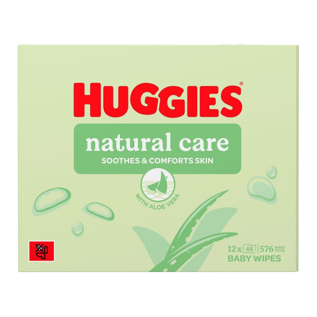 Natural Care 0% Plastic Baby Wipes 12 x 48 576 Wipes