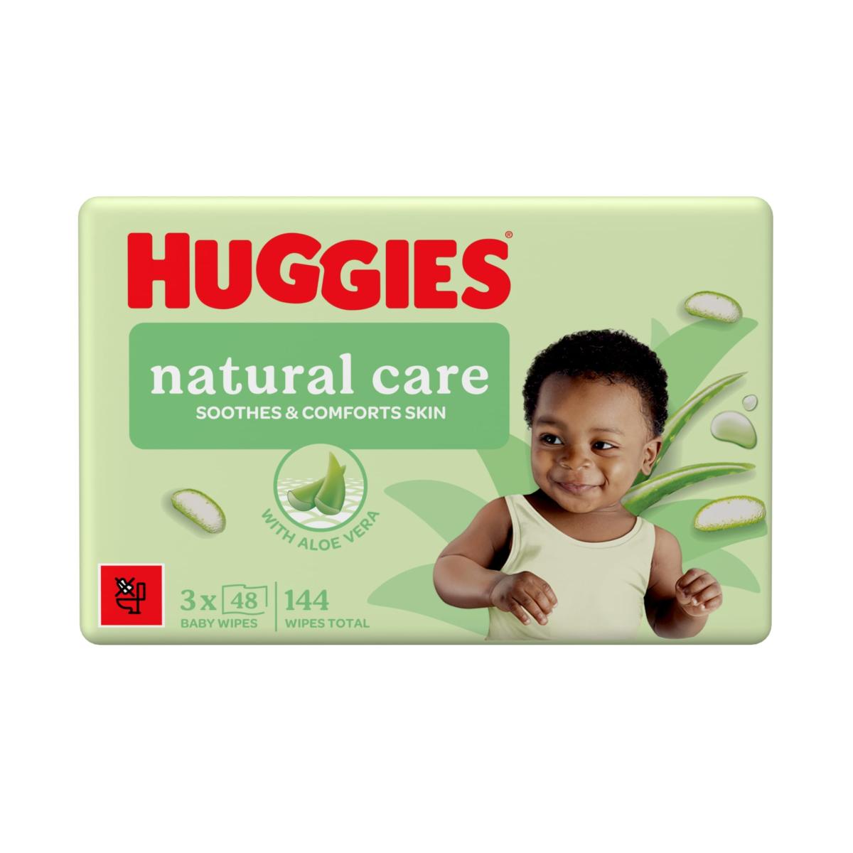 Natural Care 0% Plastic Baby Wipes 3 x 48 144 Wipes