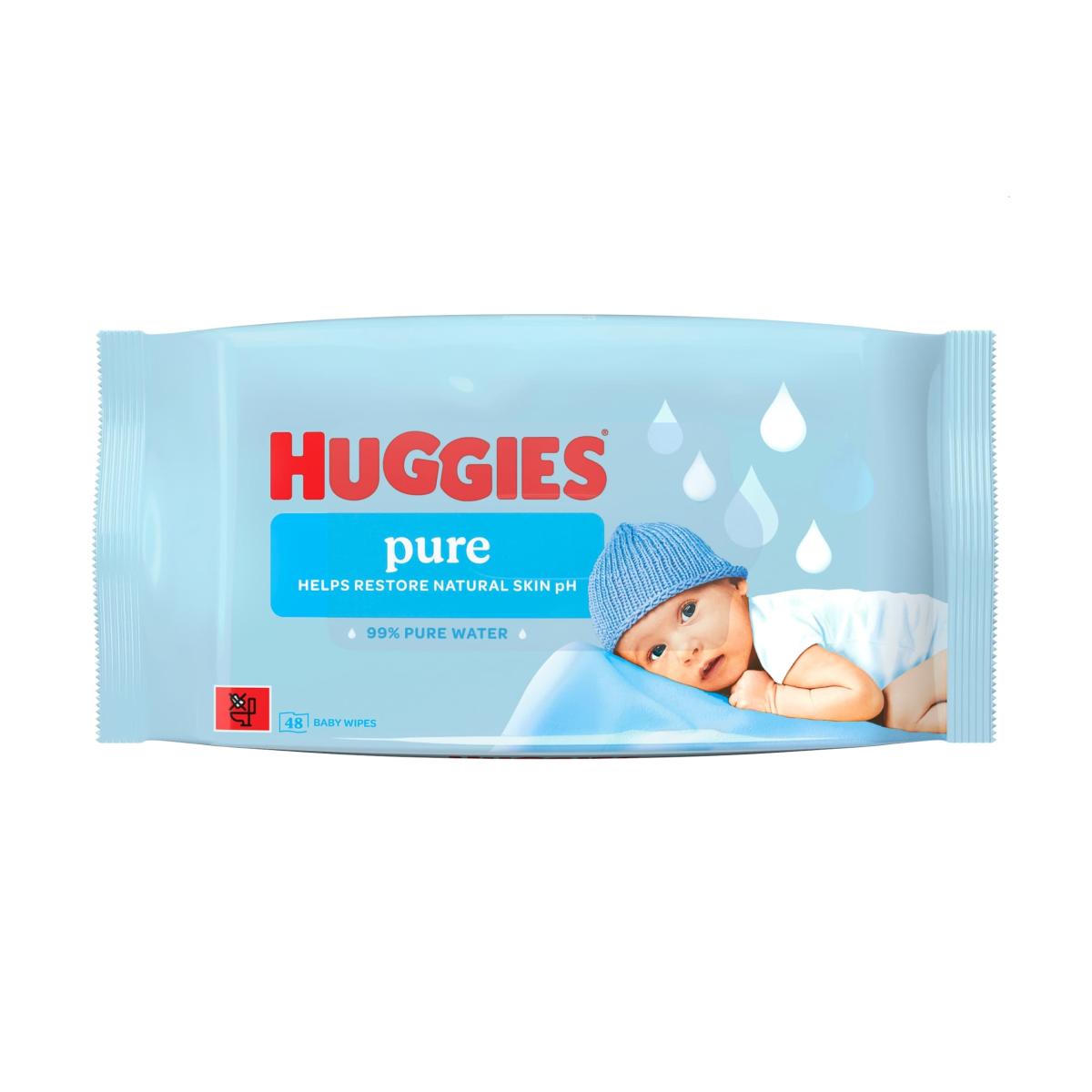 Pure 0% Plastic Baby Wipes 48 Wipes