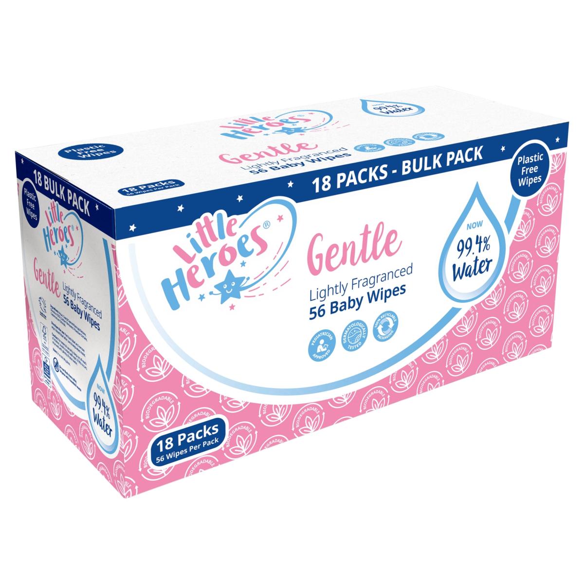 Gentle Lightly Fragranced 99% Water Baby Wipes