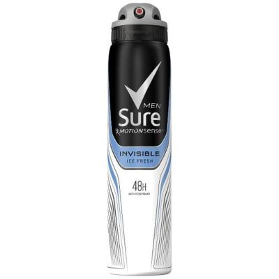 Sure Anti Perspirant Deodorant Spray Men Motion Sense Invisible Ice Fresh