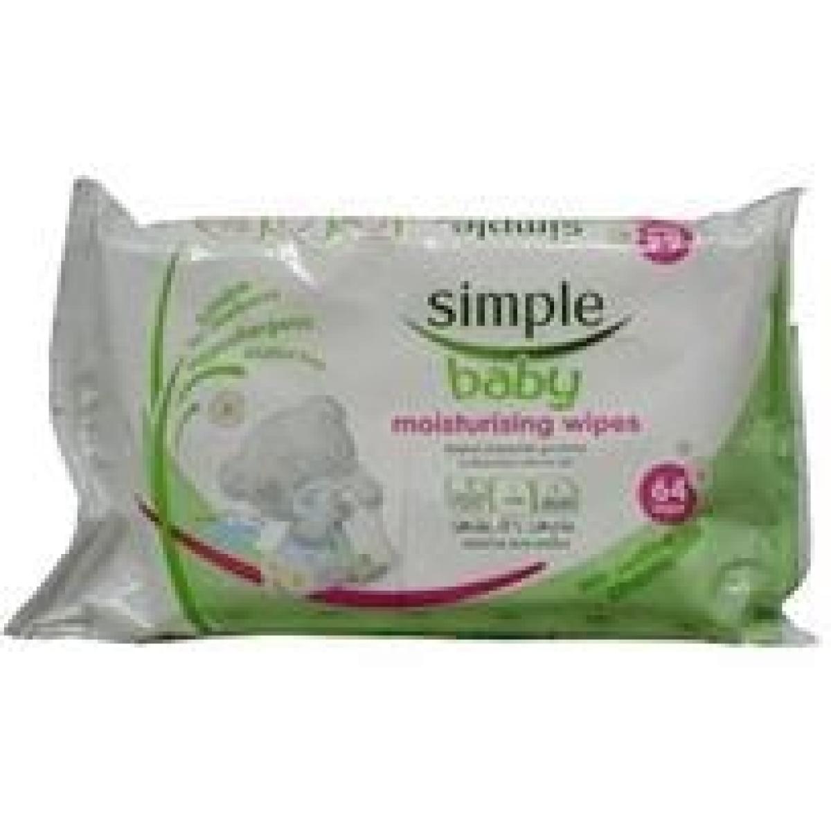 Baby Moisturising Wipes With Soothing Camomile x64