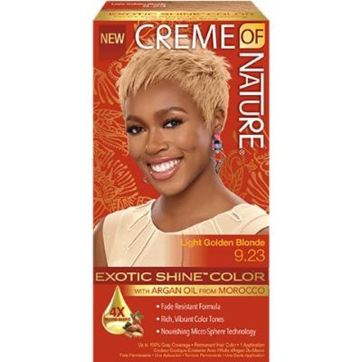 Light Golden Blonde Exotic Shine Hair Color With Argan Oil Hair Kit
