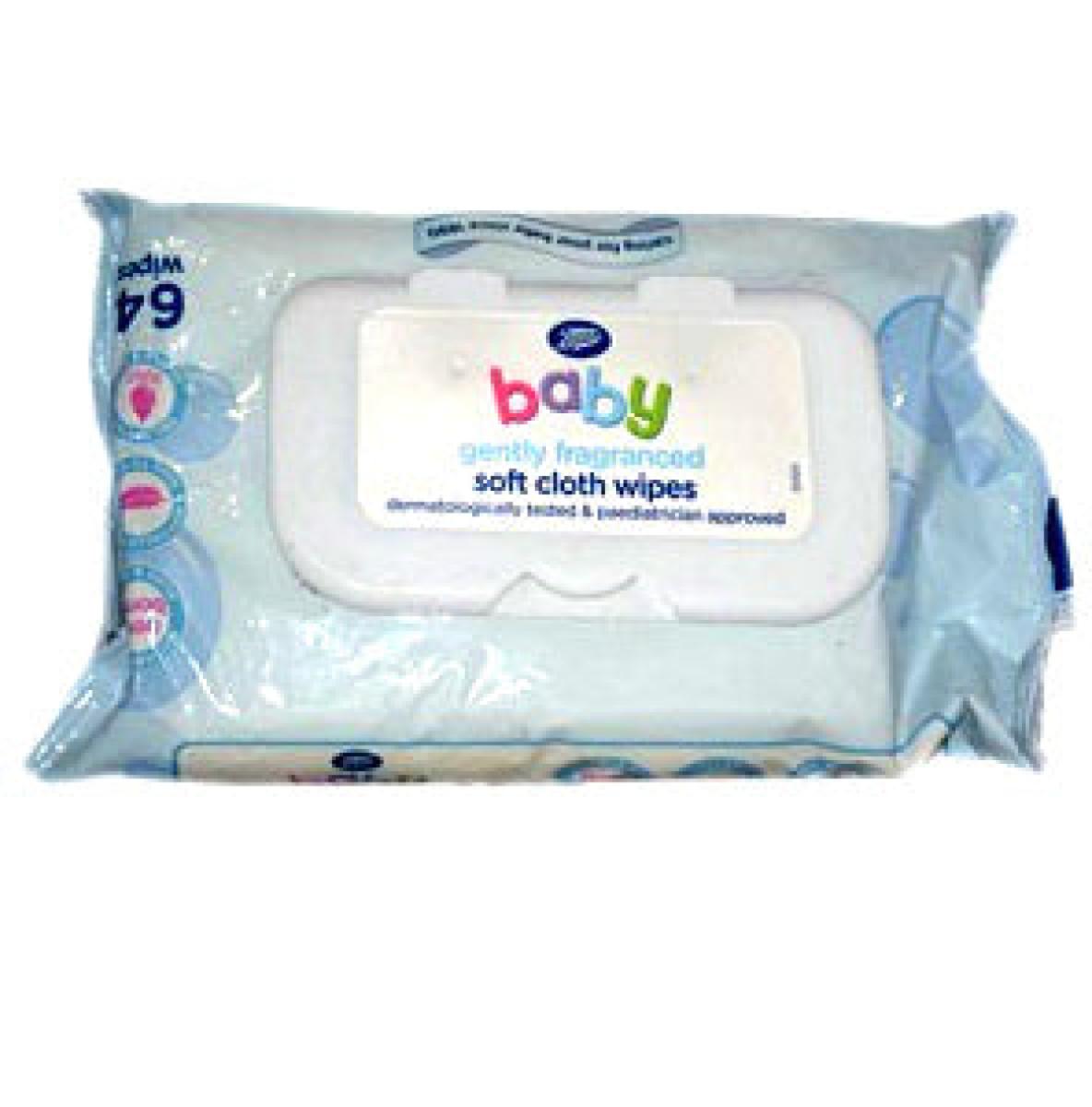 Baby Soft Cloth Wipes Gently Fragranced x64