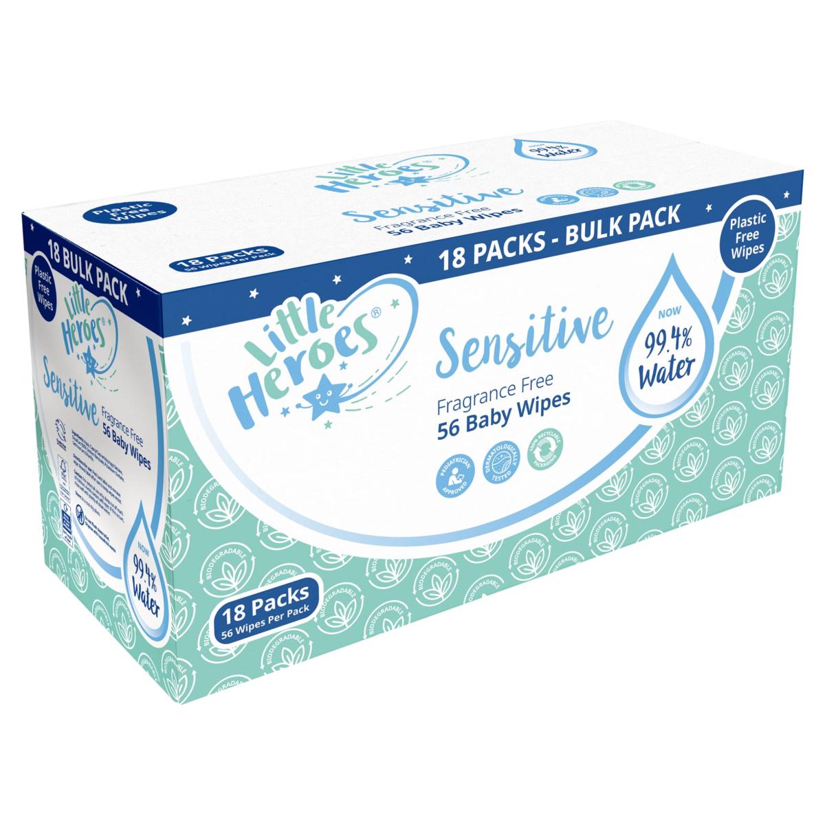 Sensitive Fragrance Free 99.4% Water Baby Wipes