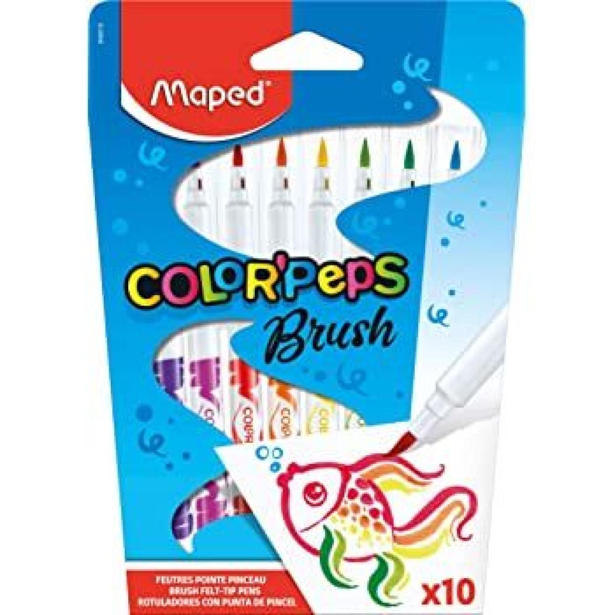 Felt Pens Brush Color'Peps x10