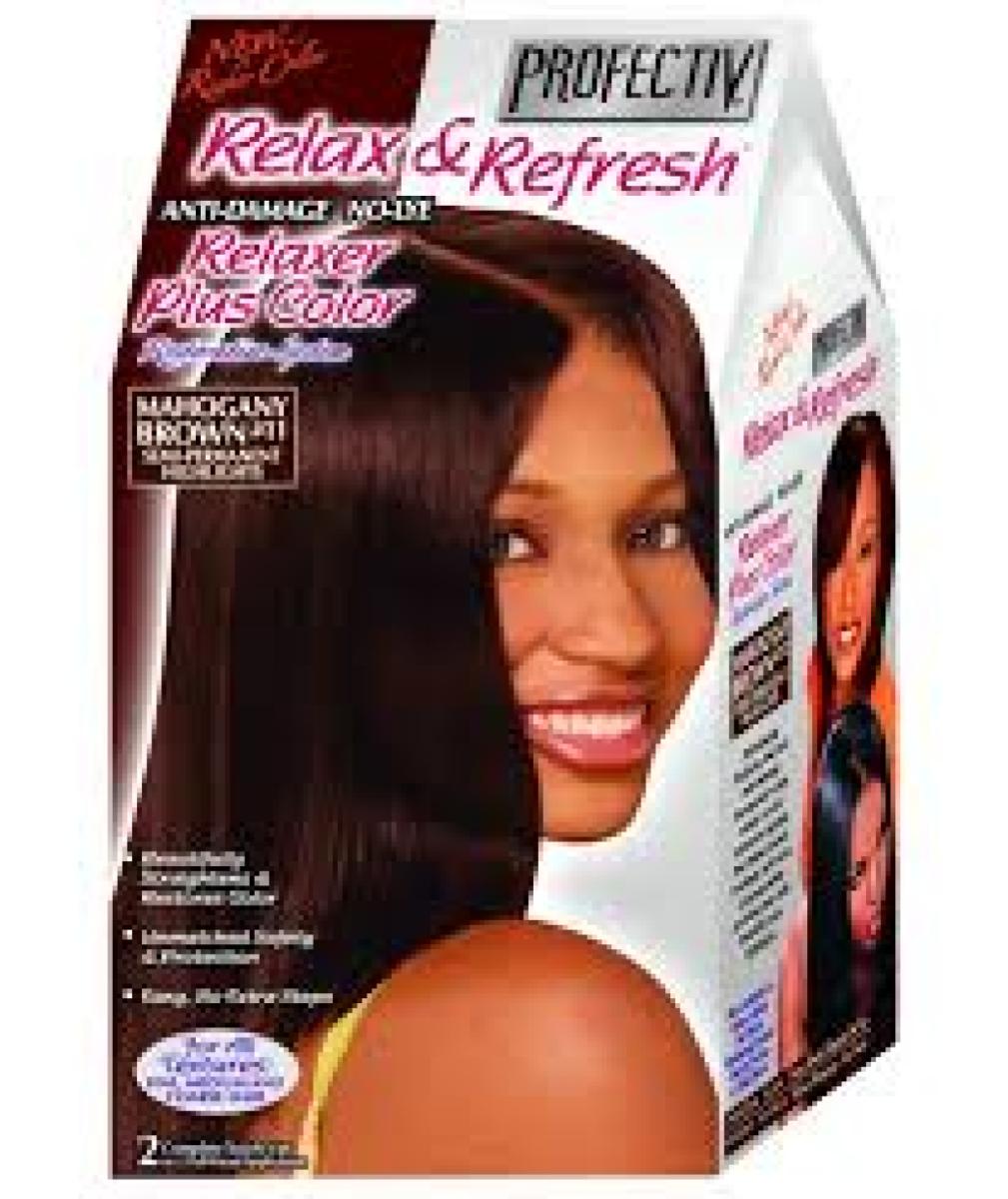 Profectiv Relax & Refresh No-Lye Relaxer Plus Colour Burgundy Plum