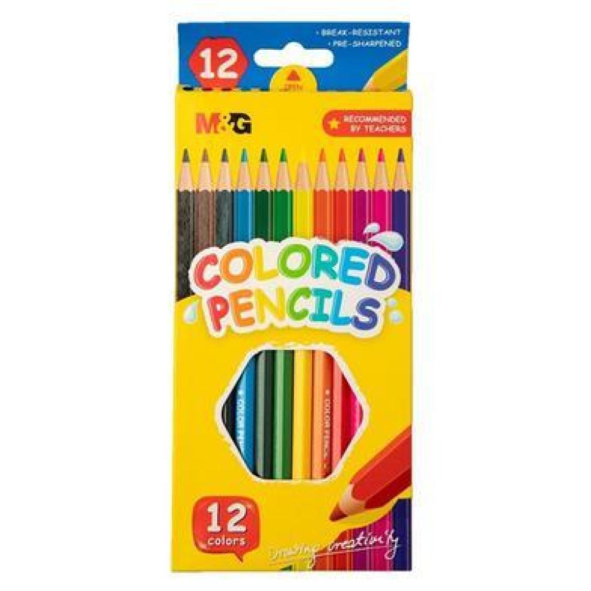 Hexagon Colour Pencil 12 Colours Flat Box Package