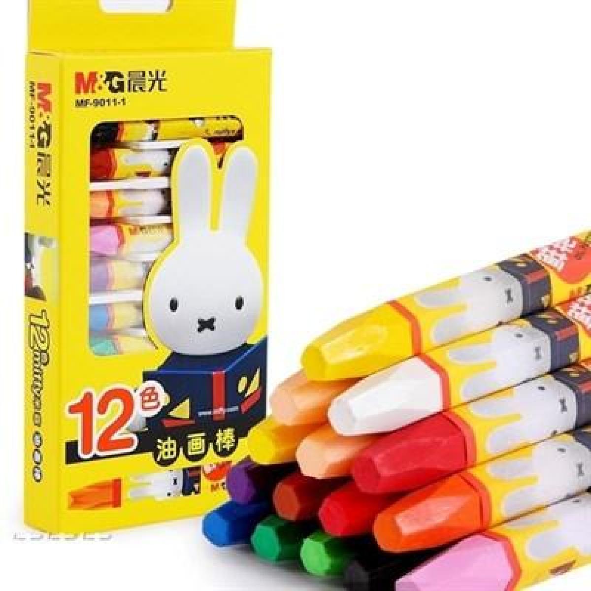 Miffy Silk Smooth Oil Pastel Hexagon 12 Colours