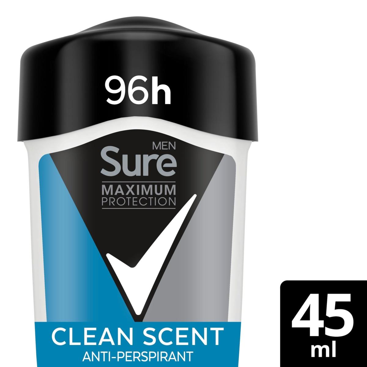 Men Clean Scent 96 Hour Maximum Protection Anti-Perspirant Deodorant Cream