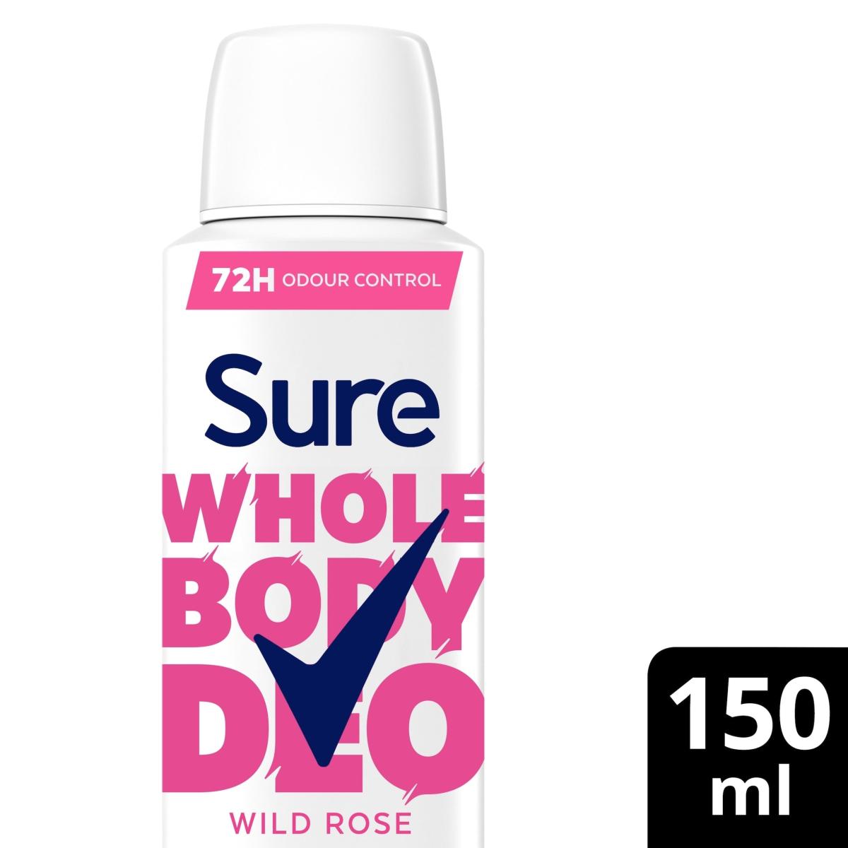 Women Wild Rose Whole Body Deodorant Spray 72 Hour Odour Control