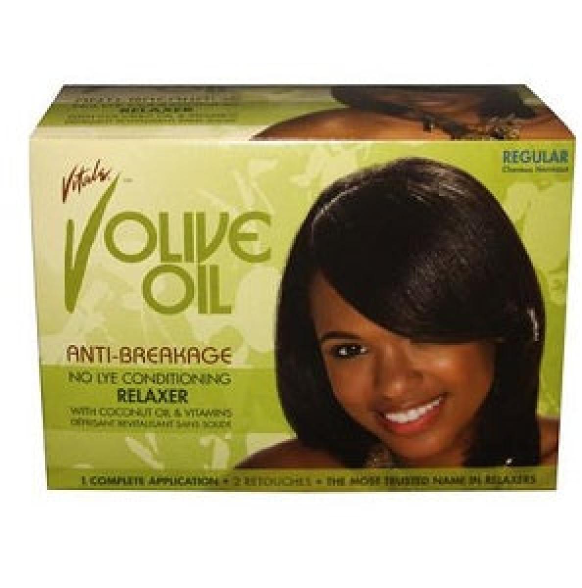 Olive Oil Anti-Breakage No-Lye Conditioning Relaxer With Coconut Oil & Vitamins Regular Kit