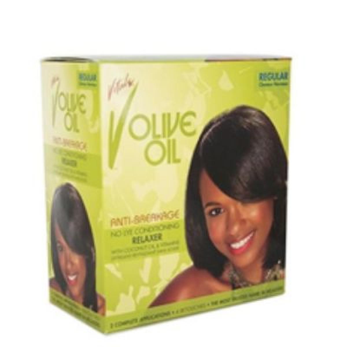 Olive Oil Anti-Breakage No-Lye Conditioning Relaxer With Coconut Oil & Vitamins Regular Kit x2