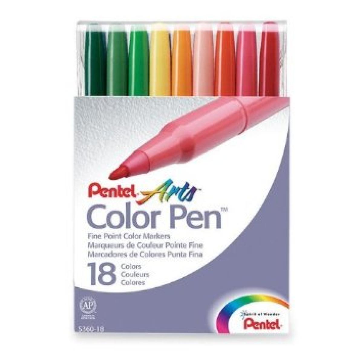 Colouring Pen Fibre Tip x18