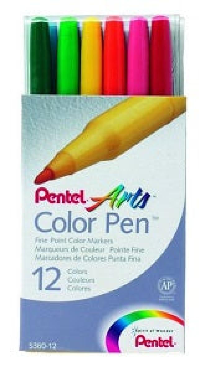 Colouring Pen Fibre Tip x12