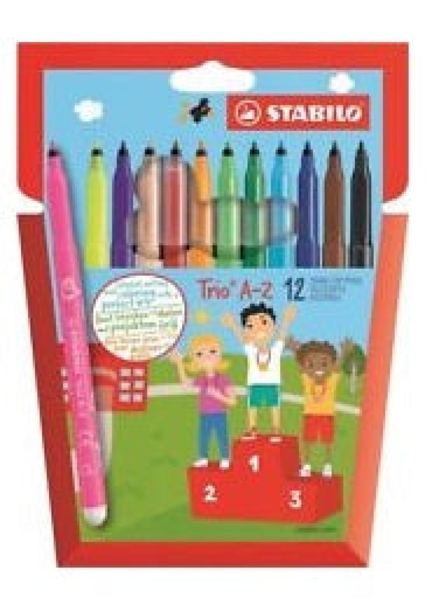 Trio A-Z Fibre-Tip Pens 378/1-12-01 x12