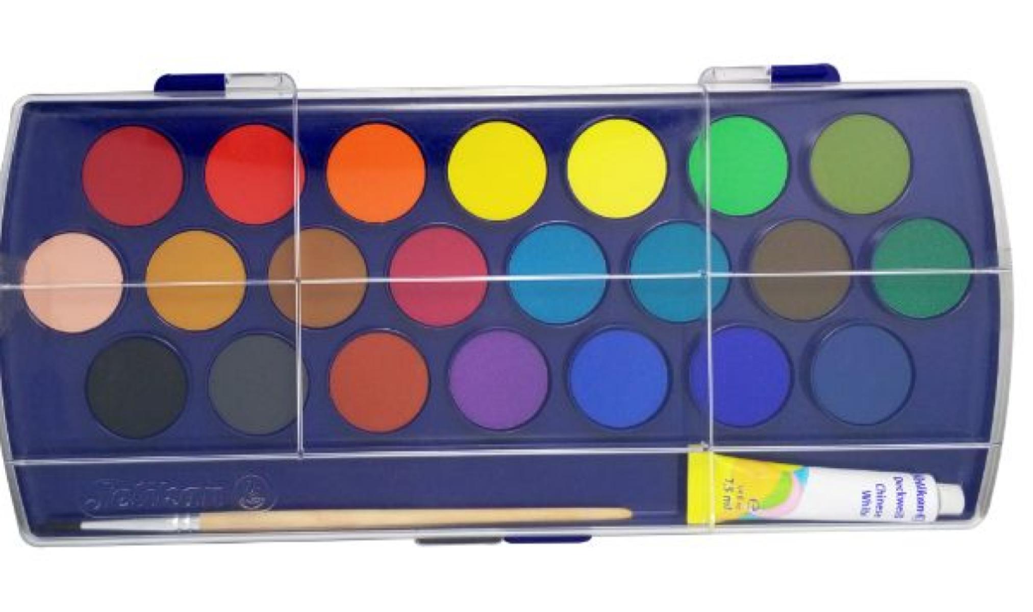 Opaque Water Colour x22 + Chinese Tube 7.5 ml + Brush F455