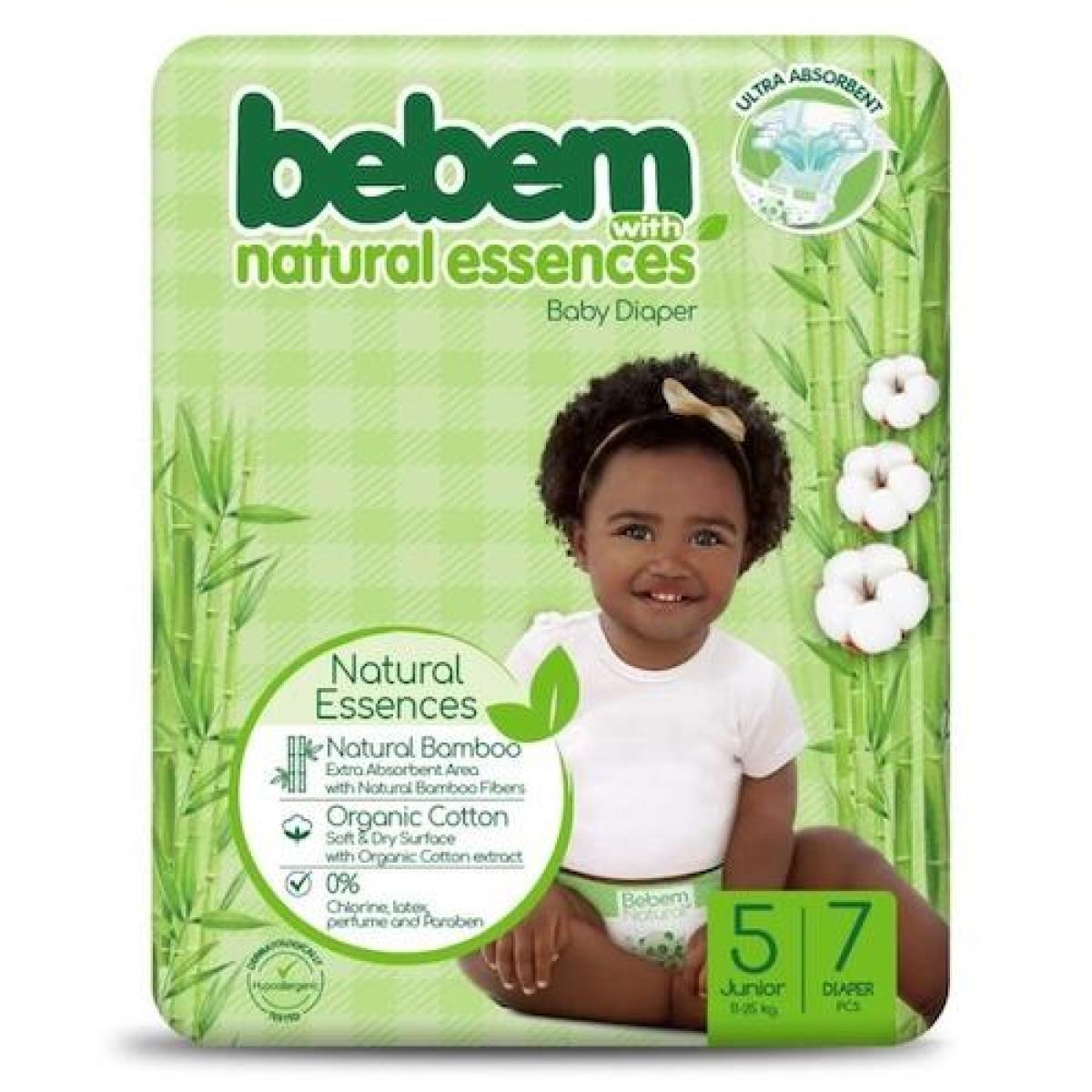 Natural Essences Baby Diaper Size 5 Junior 11-25 kg x7